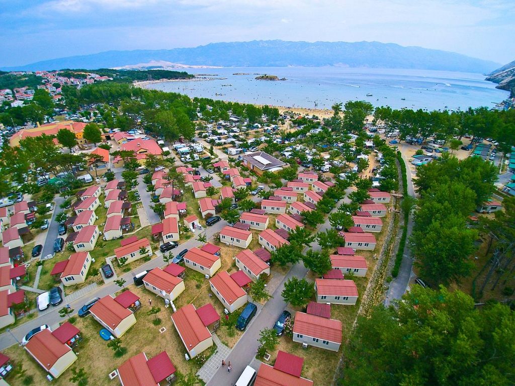 Mobile homes in Camping resort San Marino in Lopar in Rab island in Croatia